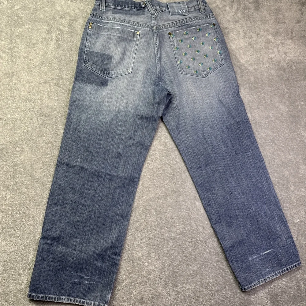 Vintage Y2K ENYCE Jeans Mens 34x30 Blue Skater Jeans 90's Hip Hop Regular Fit‎
